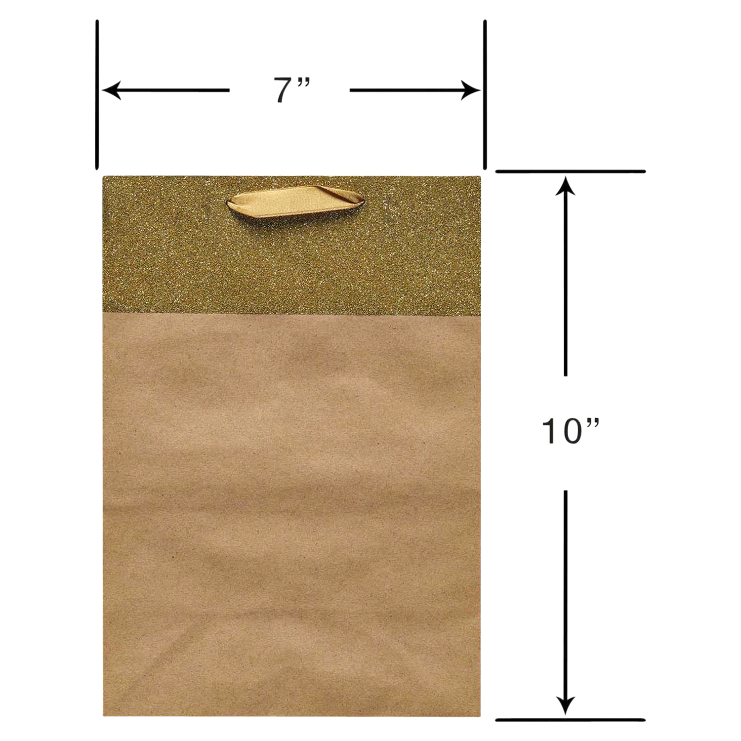 slide 3 of 3, American Greetings Gift Bag, Kraft Gold, 1-Count, 1 ct
