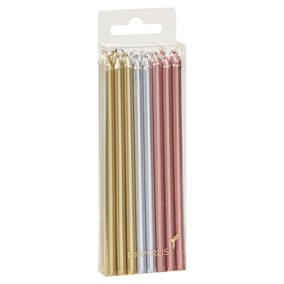 slide 2 of 2, Papyrus Birthday Candles, Metallic (24-Count), 1 ct