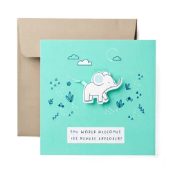 American Greetings Elephant Baby Boy Greeting Card