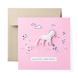 American Greetings Zebra Baby Girl Greeting Card