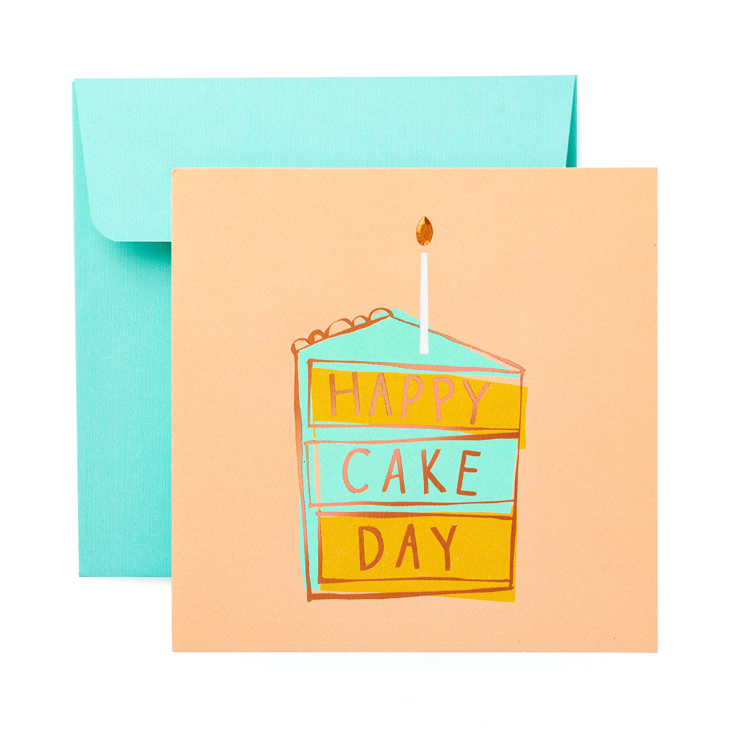 slide 1 of 4, American Greetings Cake Day Birthday Greeting Card, 1 ct
