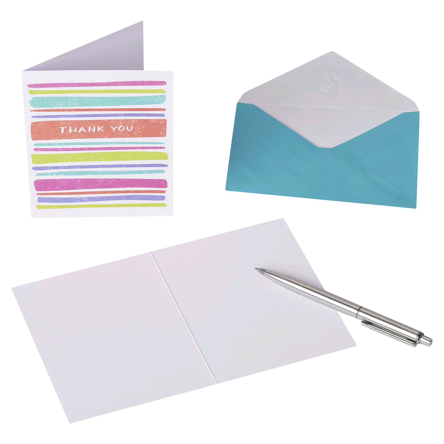 slide 2 of 3, American Greetings Stationery, Thank You, 12 ct