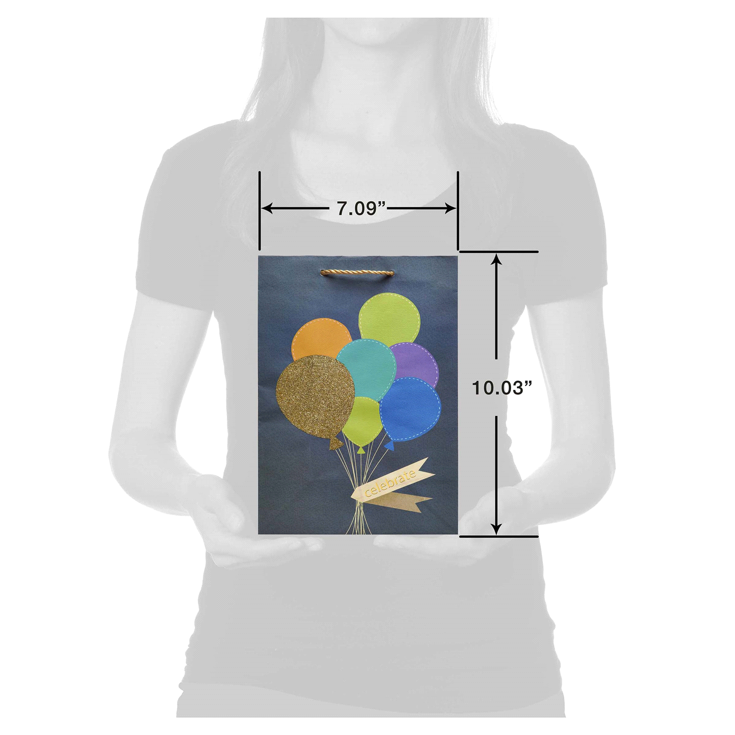 slide 3 of 3, American Greetings Medium Gift Bag (Gold), 1 ct