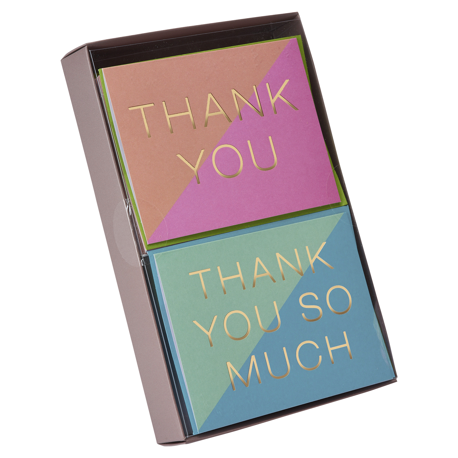 slide 4 of 4, American Greetings Thank You Cards and Envelopes, Color Block, 50 ct