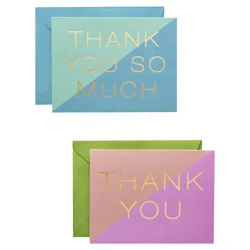 American Greetings Thank You Cards and Envelopes, Color Block