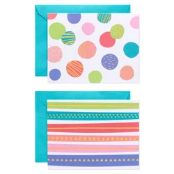 American Greetings Polka Dots and Stripes Note Cards (50-Count)