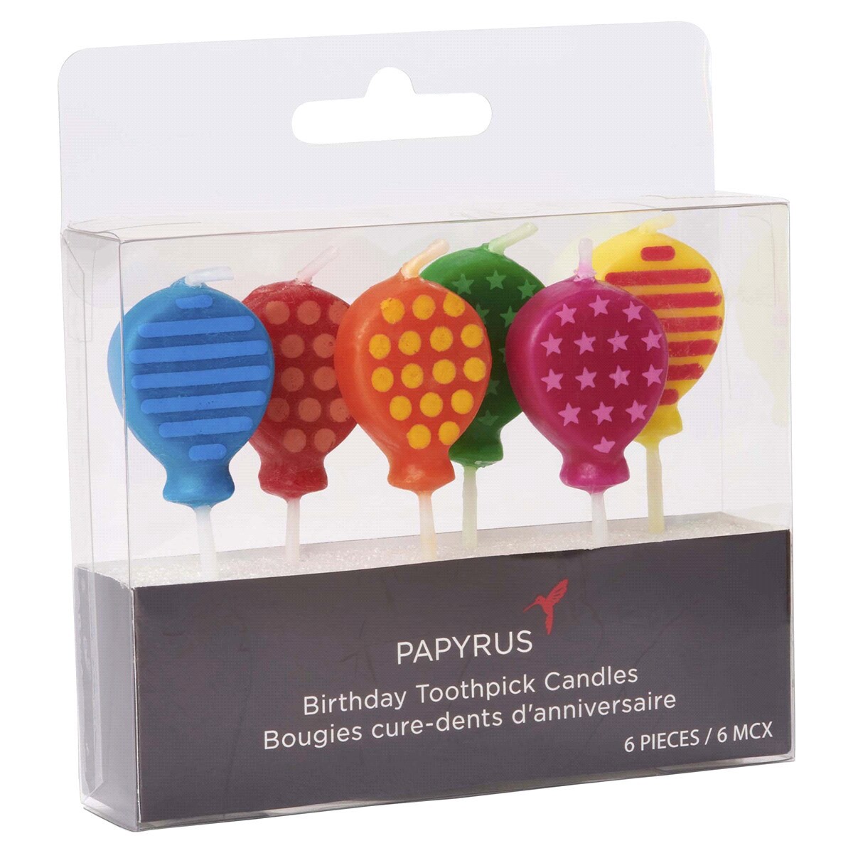 slide 2 of 2, Papyrus Birthday Candles, Balloons (6-Count), 1 ct