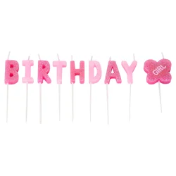 Papyrus Birthday Candles, Girl Birthday (9-Count)