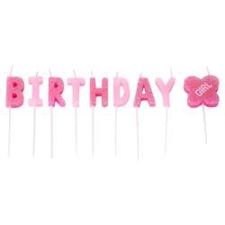 Papyrus Birthday Candles, Girl Birthday (9-Count)