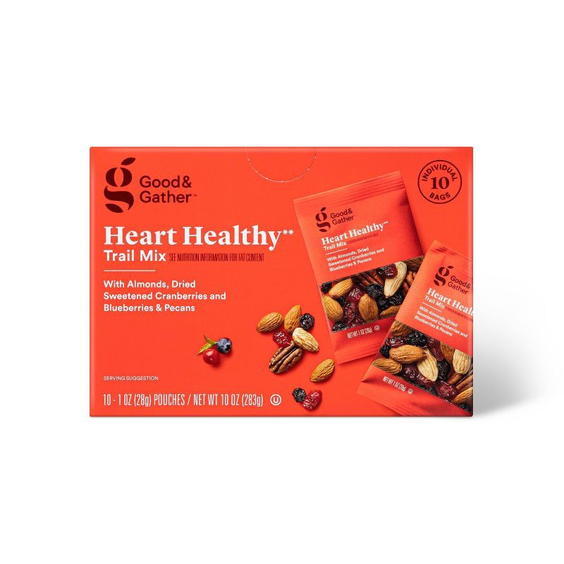 slide 1 of 3, Heart Healthy Trail Mix - 10ct - Good & Gather™, 10 ct