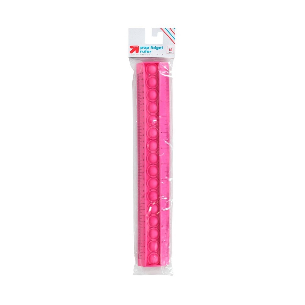 12 Acrylic Fashion Ruler Pink/Red/Orange - up & up™