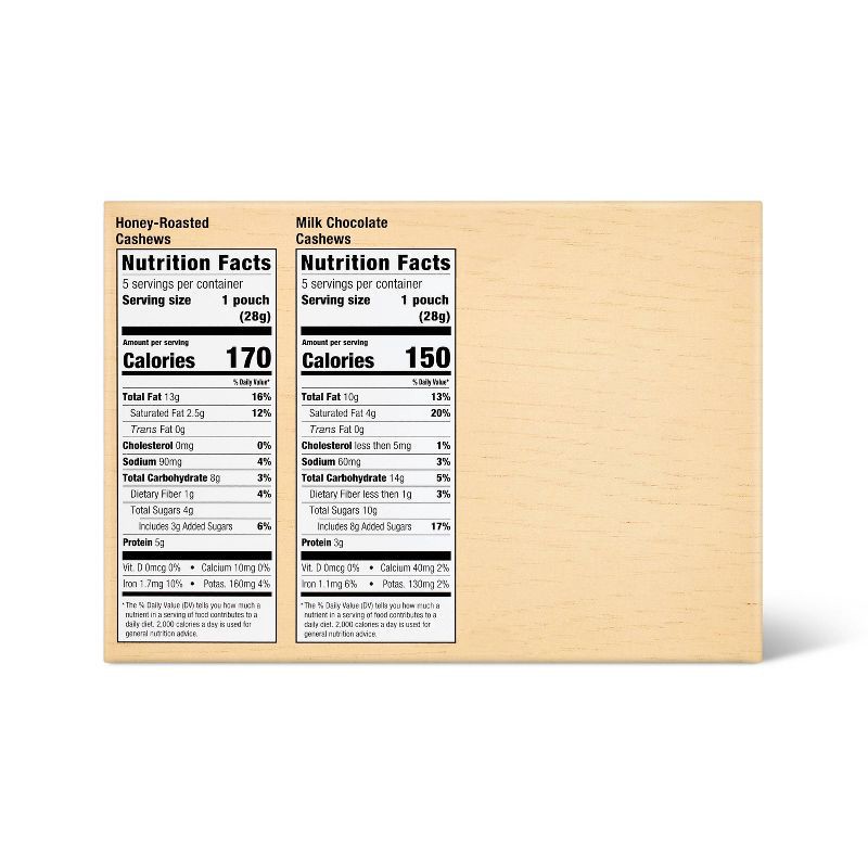 slide 2 of 6, Honey Roasted Cashews & Milk Chocolate Cashews - 10oz/10ct - Good & Gather™, 10 ct; 10 oz