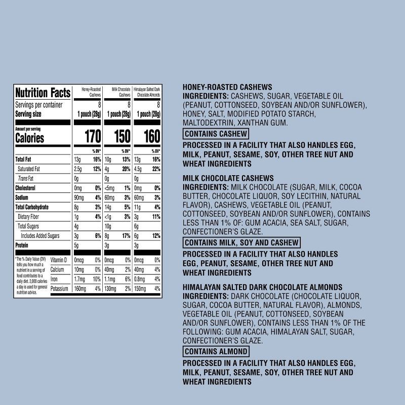 slide 4 of 4, Almonds and Cashews Variety Pack - 24oz/24ct - Good & Gather™, 24 oz, 24 ct