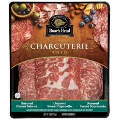 Boar's Head Charcuterie TRIO - Uncured Genoa Salame, Uncured Capocollo, Uncured Sweet Sopressata - 6oz