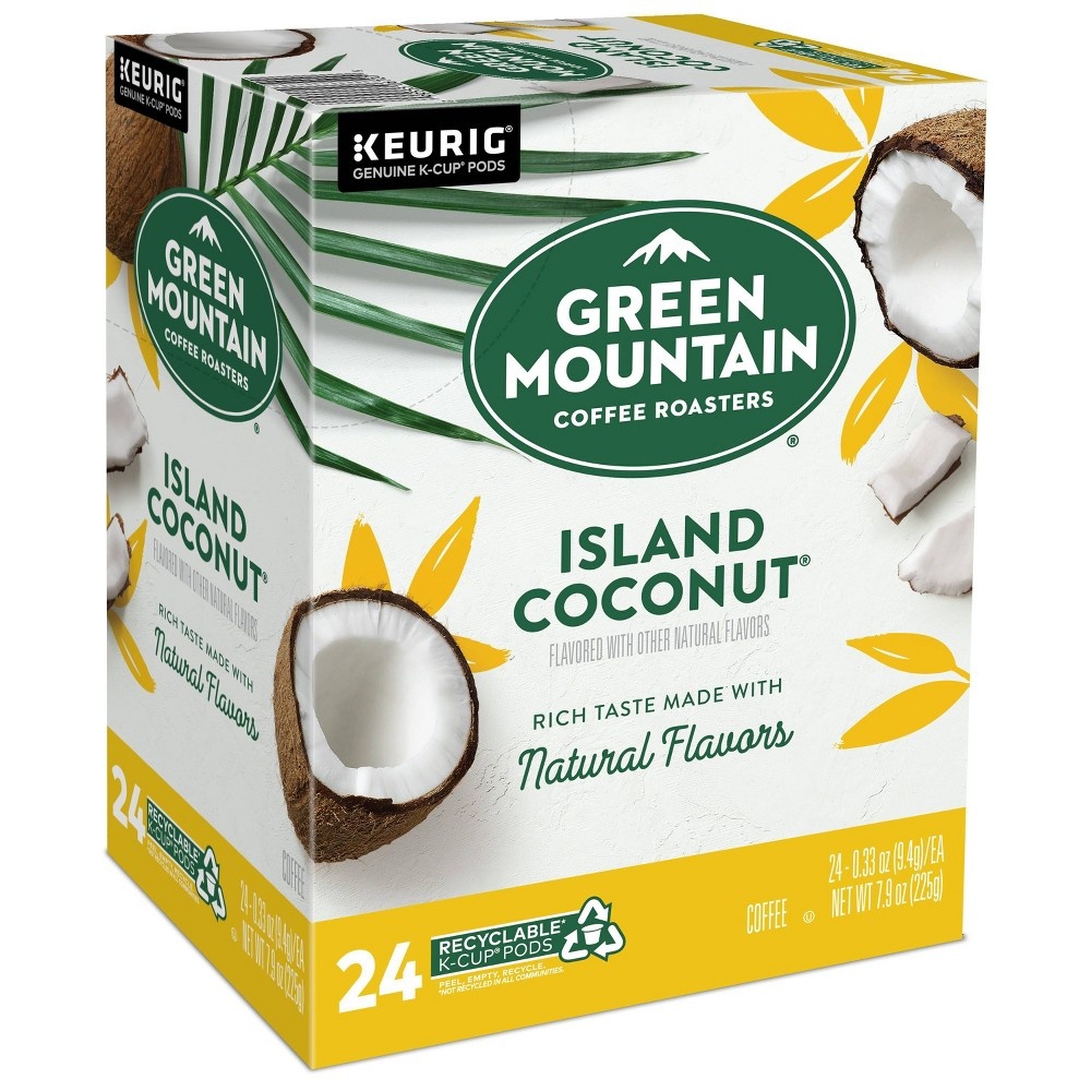 slide 8 of 11, Green Mountain Coffee Island Coconut Medium Roast Coffee - Keurig K-Cup Coffee Pods - 24ct, 24 ct
