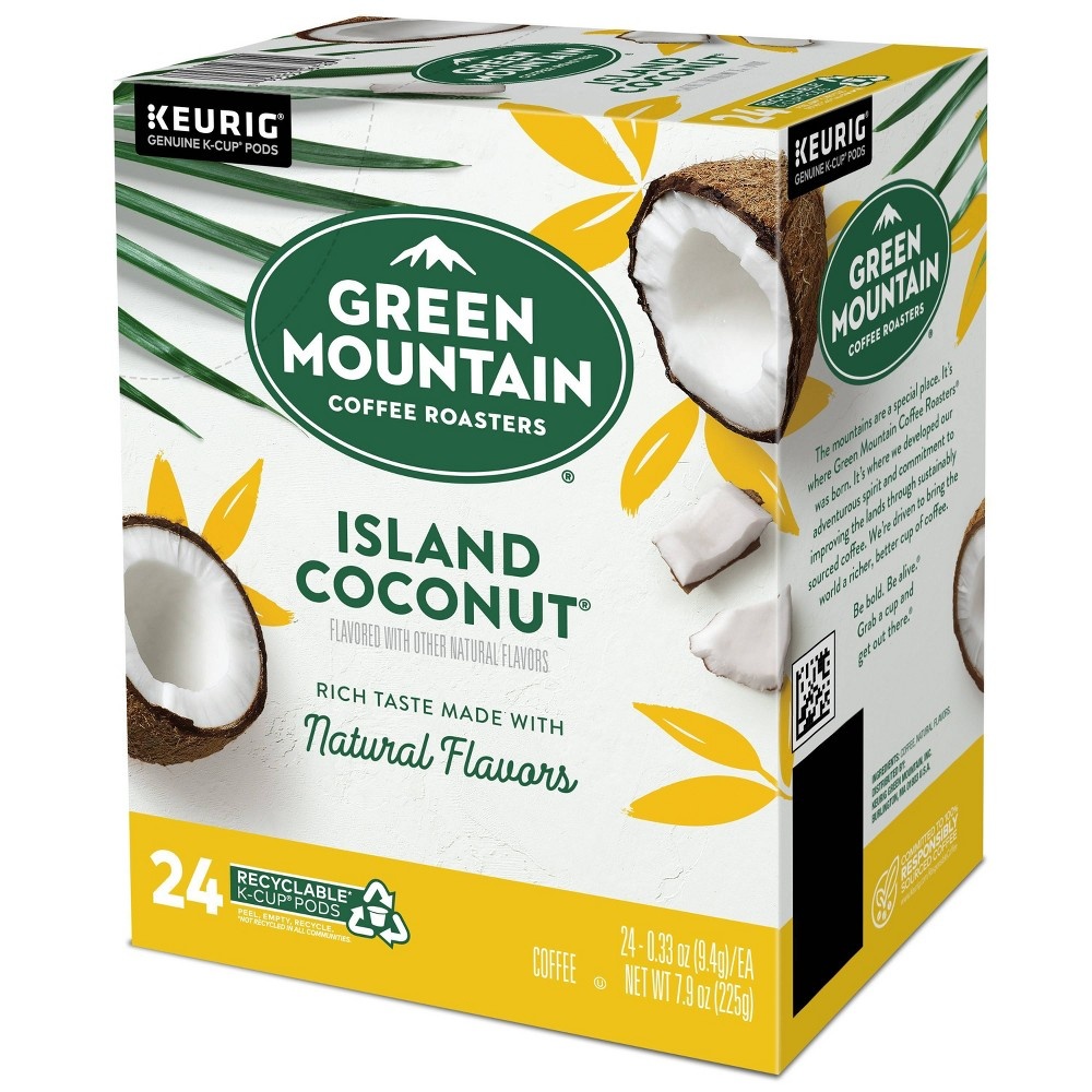 slide 9 of 11, Green Mountain Coffee Island Coconut Medium Roast Coffee - Keurig K-Cup Coffee Pods - 24ct, 24 ct