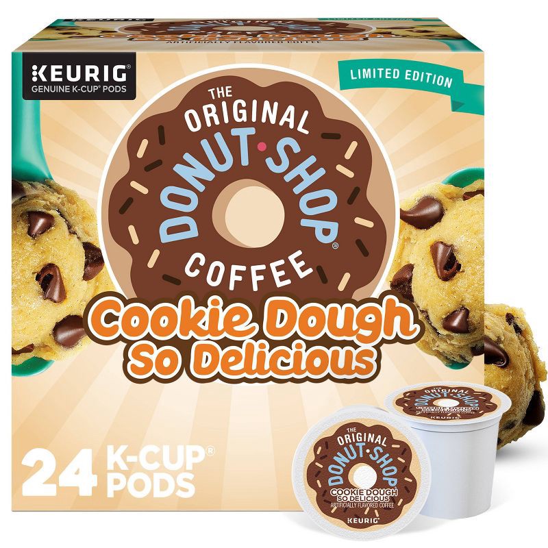 slide 1 of 11, The Original Donut Shop Cookie Dough So Delicious Medium Roast Keurig K-Cup Coffee Pods - 24ct, 24 ct