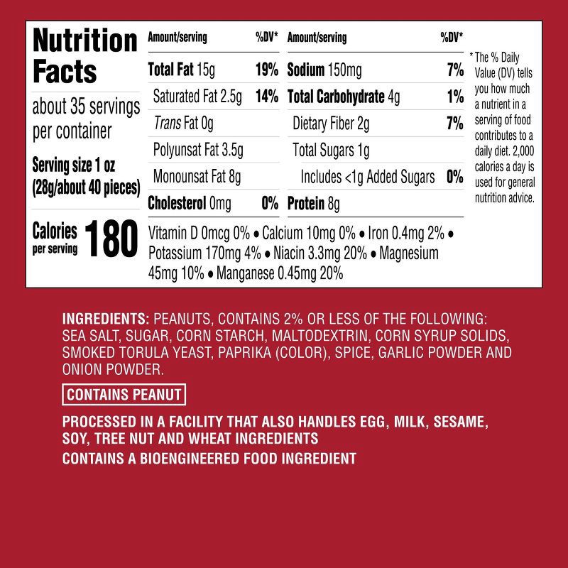 slide 5 of 5, Sea Salt Dry Roasted Peanuts - 34.5oz - Good & Gather™, 34.5 oz