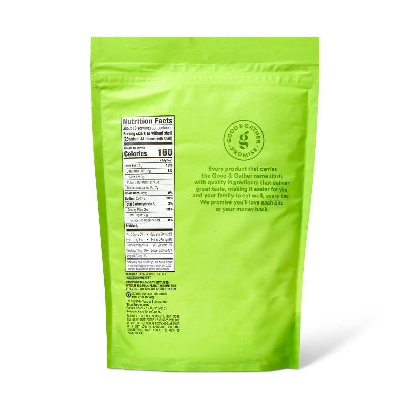 slide 2 of 3, Sea Salt Dry Roasted Pistachios - 20oz - Good & Gather™, 20 oz