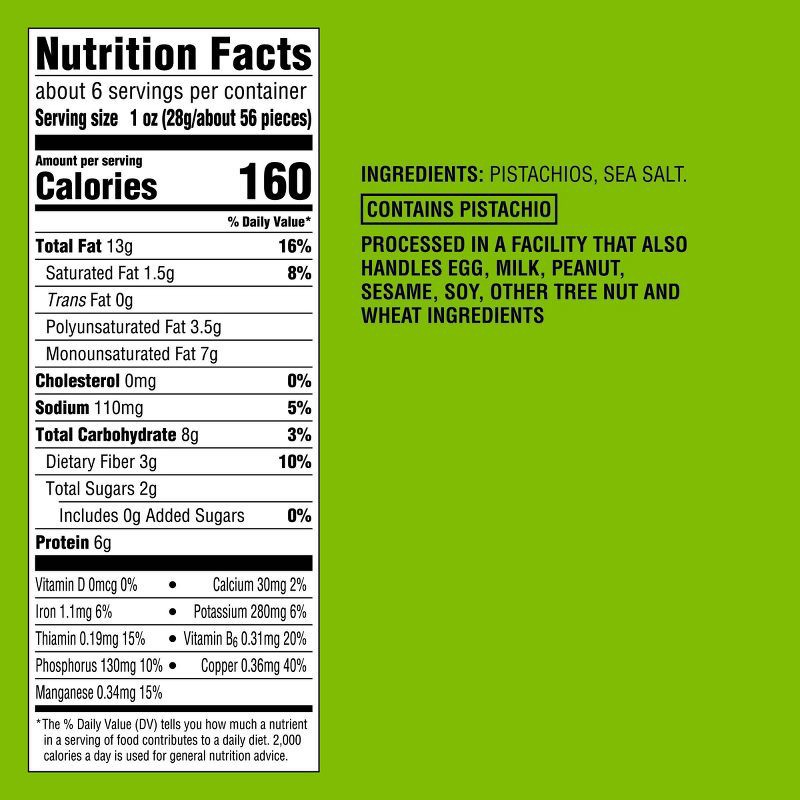 slide 4 of 4, Sea Salt Dry Roasted Pistachio Kernels - 5.5oz - Good & Gather™, 5.5 oz