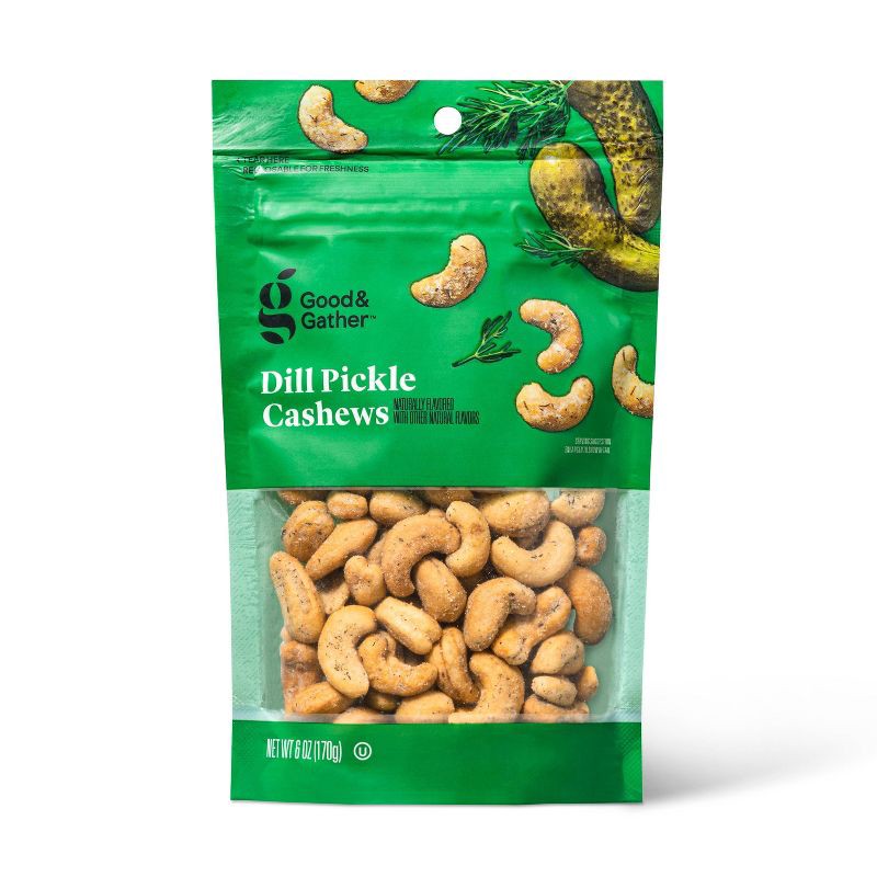 slide 1 of 3, Dill Pickle Cashews - 6oz - Good & Gather™, 6 oz