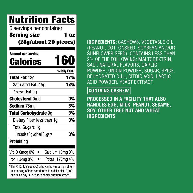 slide 4 of 4, Dill Pickle Cashews - 6oz - Good & Gather™, 6 oz