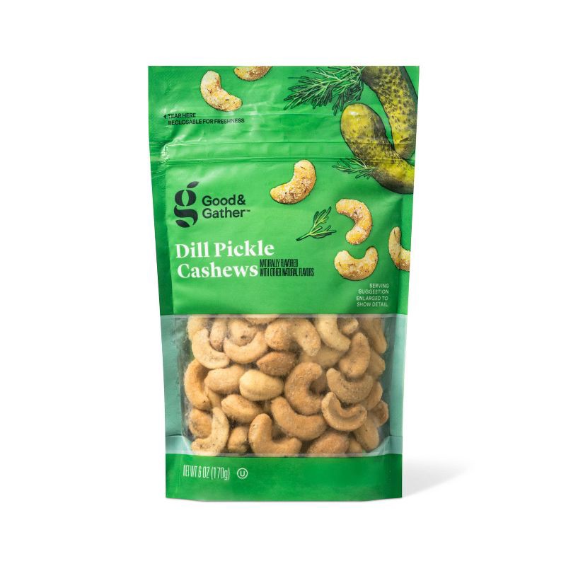 slide 1 of 5, Dill Pickle Cashews - 6oz - Good & Gather™, 6 oz