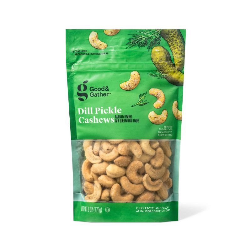 slide 1 of 3, Dill Pickle Cashews - 6oz - Good & Gather™, 6 oz