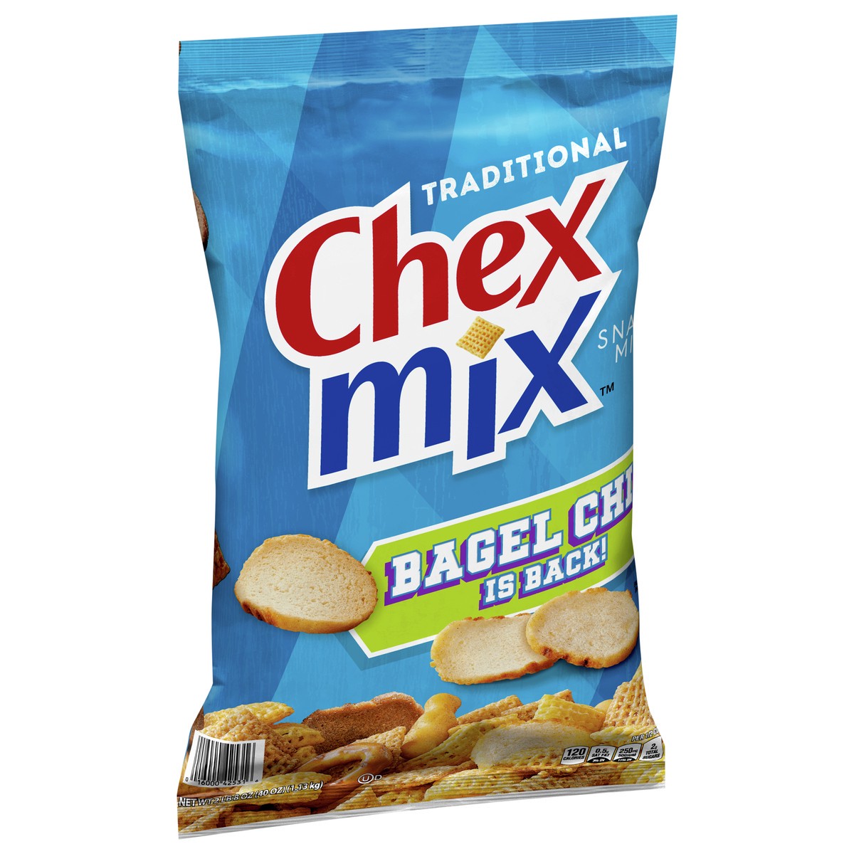 slide 4 of 9, Chex Mix Snack Mix, Traditional, Savory Snack Bag, 40 oz, 40 oz