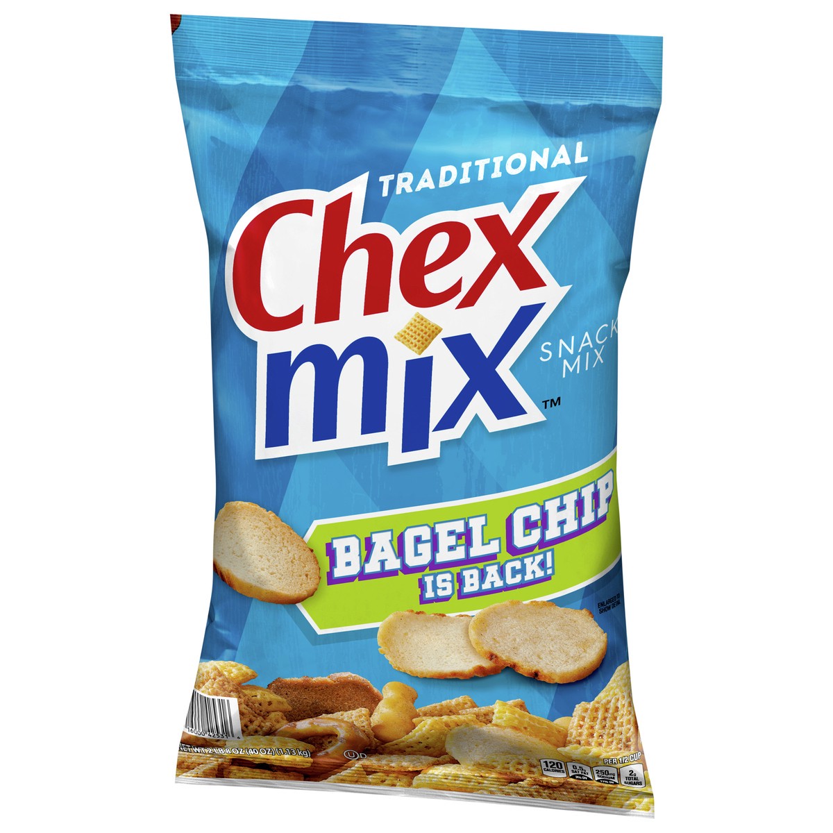 slide 9 of 9, Chex Mix Snack Mix, Traditional, Savory Snack Bag, 40 oz, 40 oz