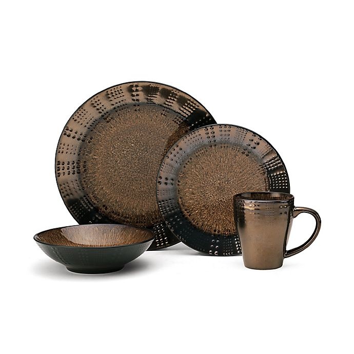 slide 1 of 2, Gourmet Basics by Mikasa Verona Dinnerware Set - Brown, 16 ct