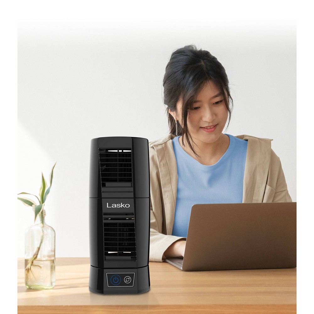 slide 3 of 9, Lasko Desktop Oscillating Tower Fan, 1 ct