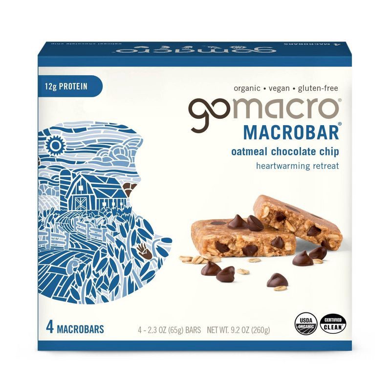 slide 1 of 7, GoMacro Oatmeal Chocolate Chip MacroBar - 4ct/ 7.1oz, 4 ct, 7.1 oz