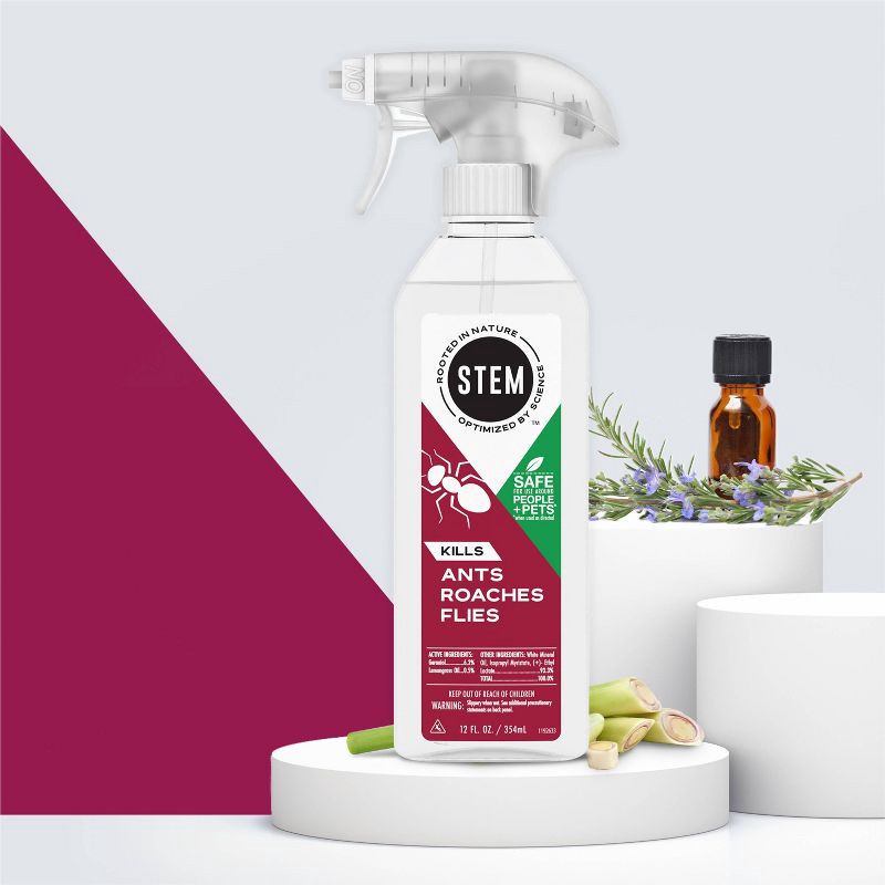 slide 9 of 12, STEM Ant Roach & Fly Killer Trigger Pump Spray Insecticide - 12oz: Indoor Outdoor Bug Control, Non-Flushing Formula, 12 oz