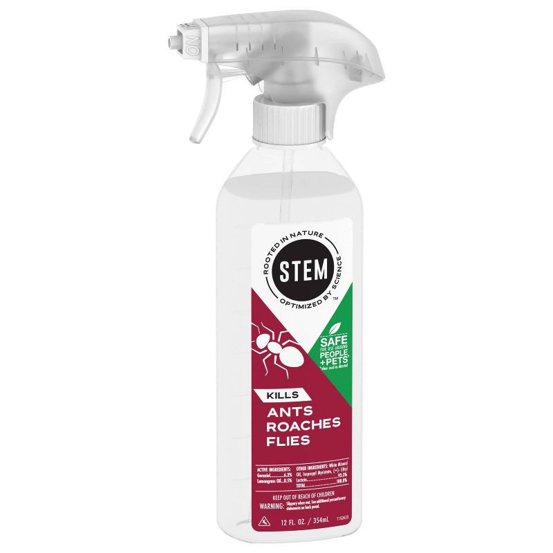 slide 3 of 12, STEM Ant Roach & Fly Killer Trigger Pump Spray Insecticide - 12oz: Indoor Outdoor Bug Control, Non-Flushing Formula, 12 oz