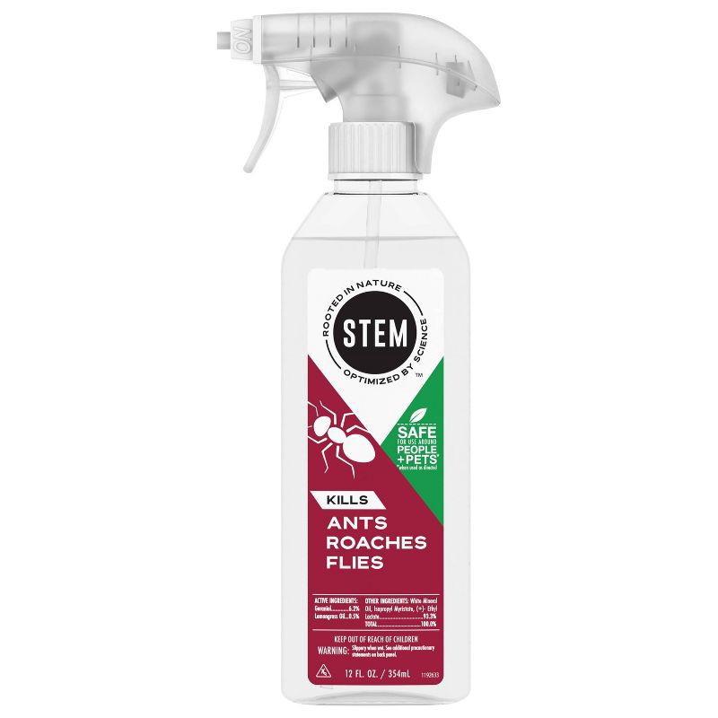 slide 4 of 12, STEM Ant Roach & Fly Killer Trigger Pump Spray Insecticide - 12oz: Indoor Outdoor Bug Control, Non-Flushing Formula, 12 oz