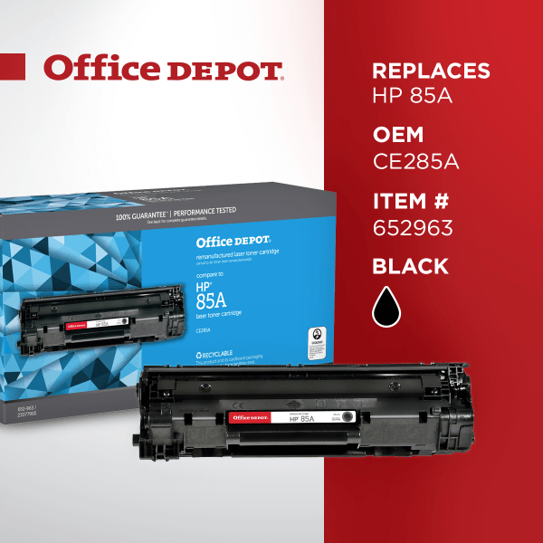 slide 3 of 5, Office Depot Brand Od85A Remanufactured Toner Cartridge Replacement For Hp 85A Black, 1 ct