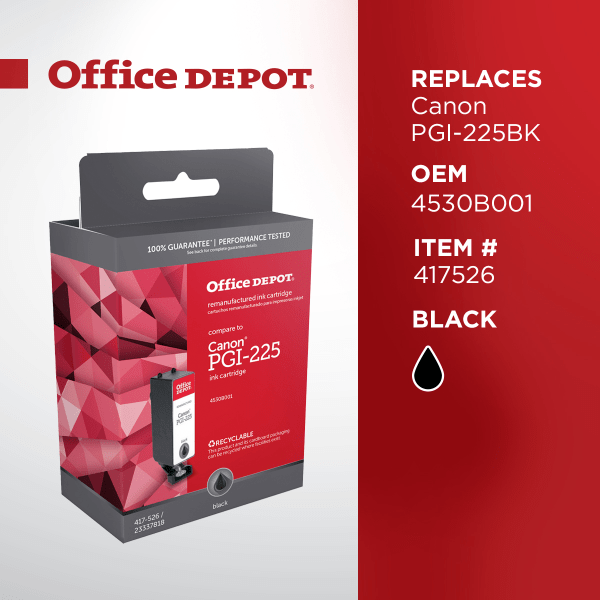 slide 2 of 5, Office Depot Brand Odpgi225Bk (Canon Pgi-225) Remanufactured Black Ink Cartridge, 1 ct