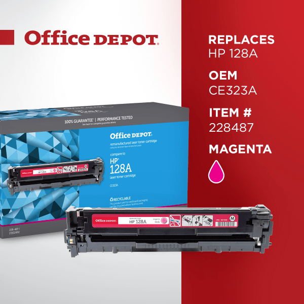slide 3 of 5, Office Depot Brand Od1415M Remanufactured Toner Cartridge Replacement For Hp 128A Magenta, 1 ct