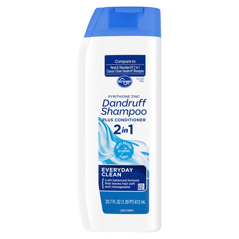 slide 1 of 1, Kroger® Clean 2 in 1 Dandruff Shampoo, 20.7 fl oz