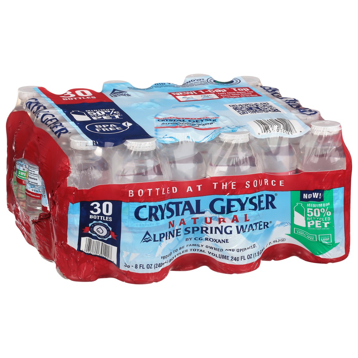 slide 13 of 13, Crystal Geyser Natural Alpine Spring Water 30 - 8 fl oz Bottles, 30 ct