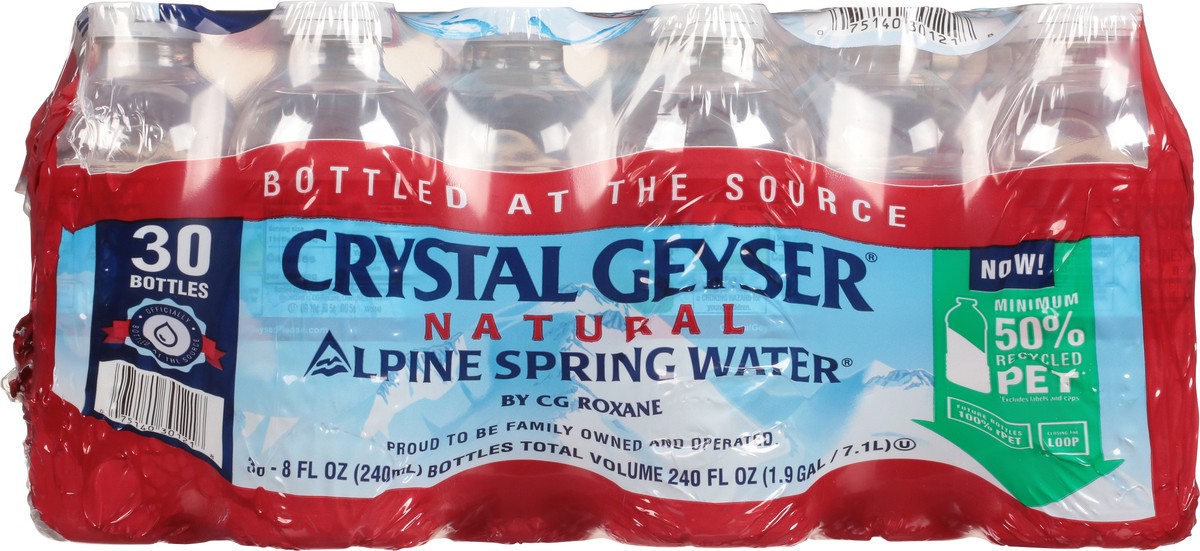 slide 5 of 13, Crystal Geyser Natural Alpine Spring Water 30 - 8 fl oz Bottles, 30 ct