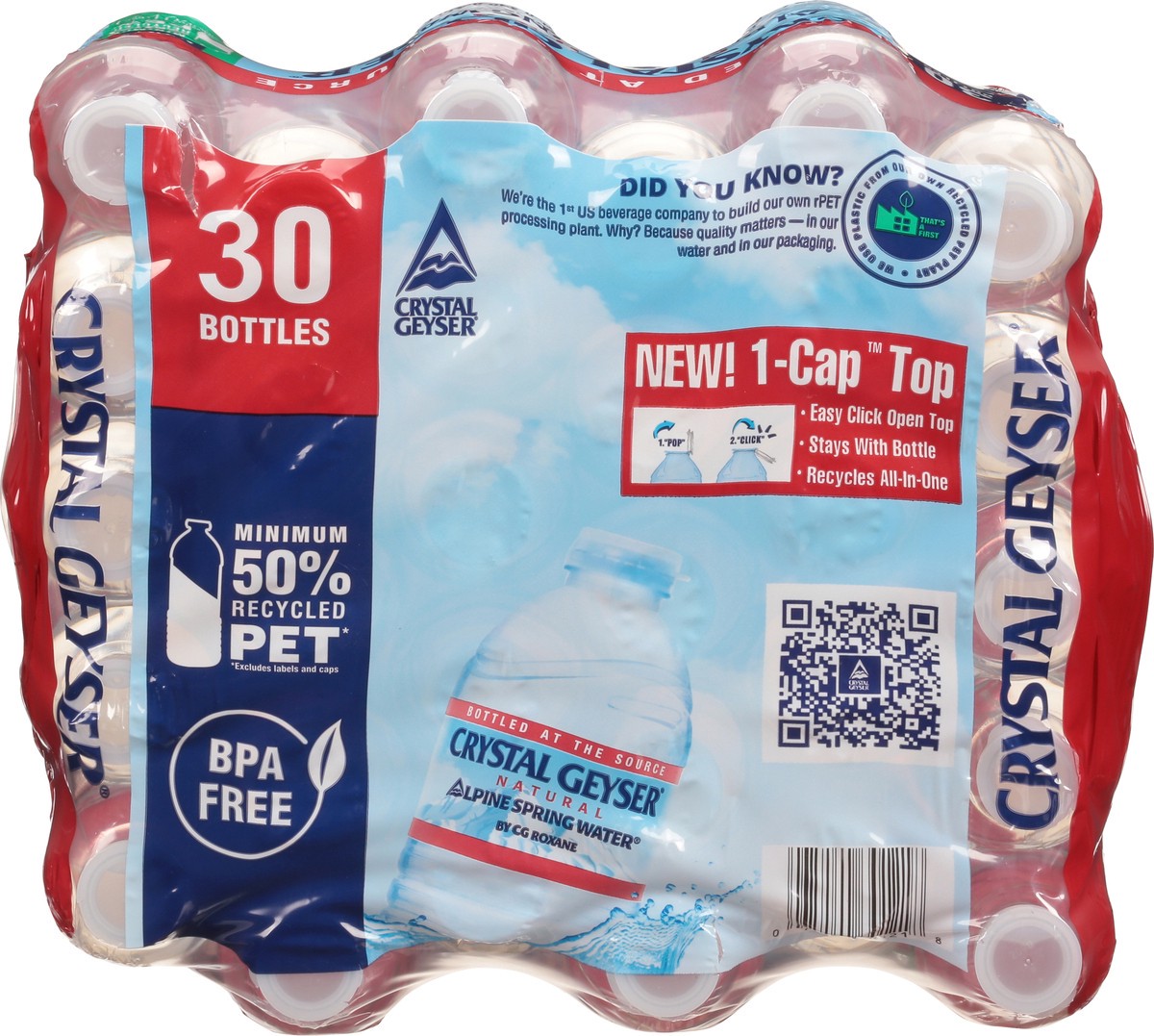 slide 11 of 13, Crystal Geyser Natural Alpine Spring Water 30 - 8 fl oz Bottles, 30 ct