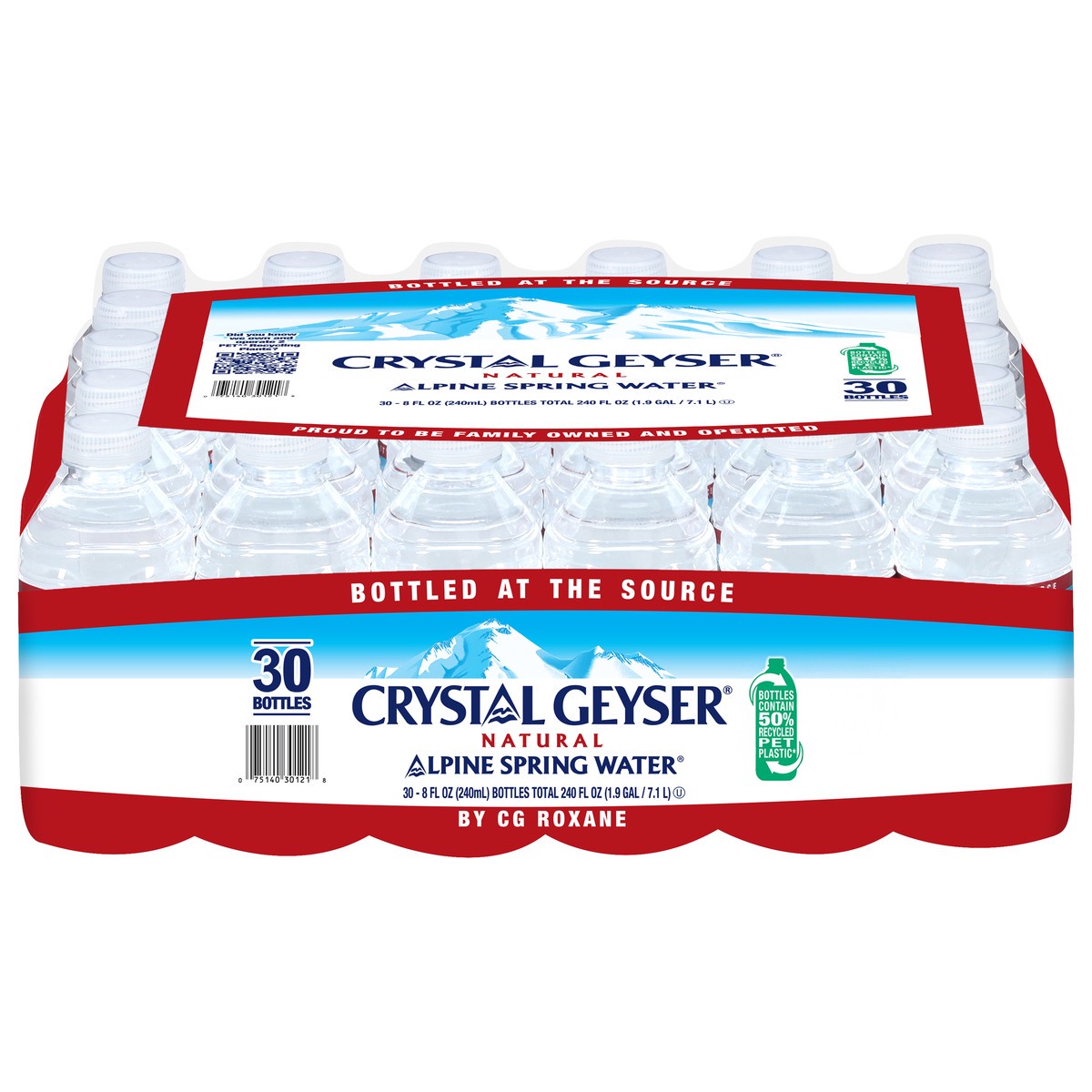 slide 1 of 13, Crystal Geyser Natural Alpine Spring Water 30 - 8 fl oz Bottles, 30 ct