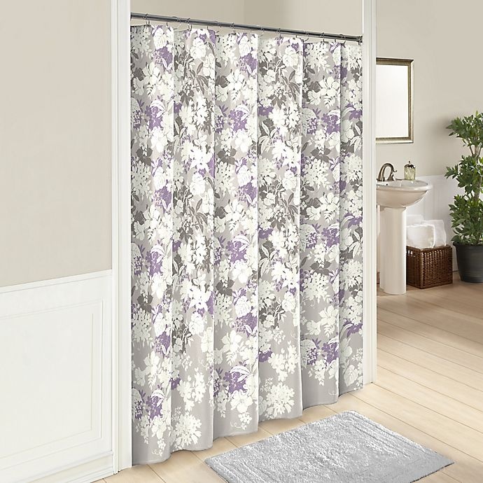 slide 1 of 2, Marble Hill Garden Party Shower Curtain - Lilac, 72 in x 72 in