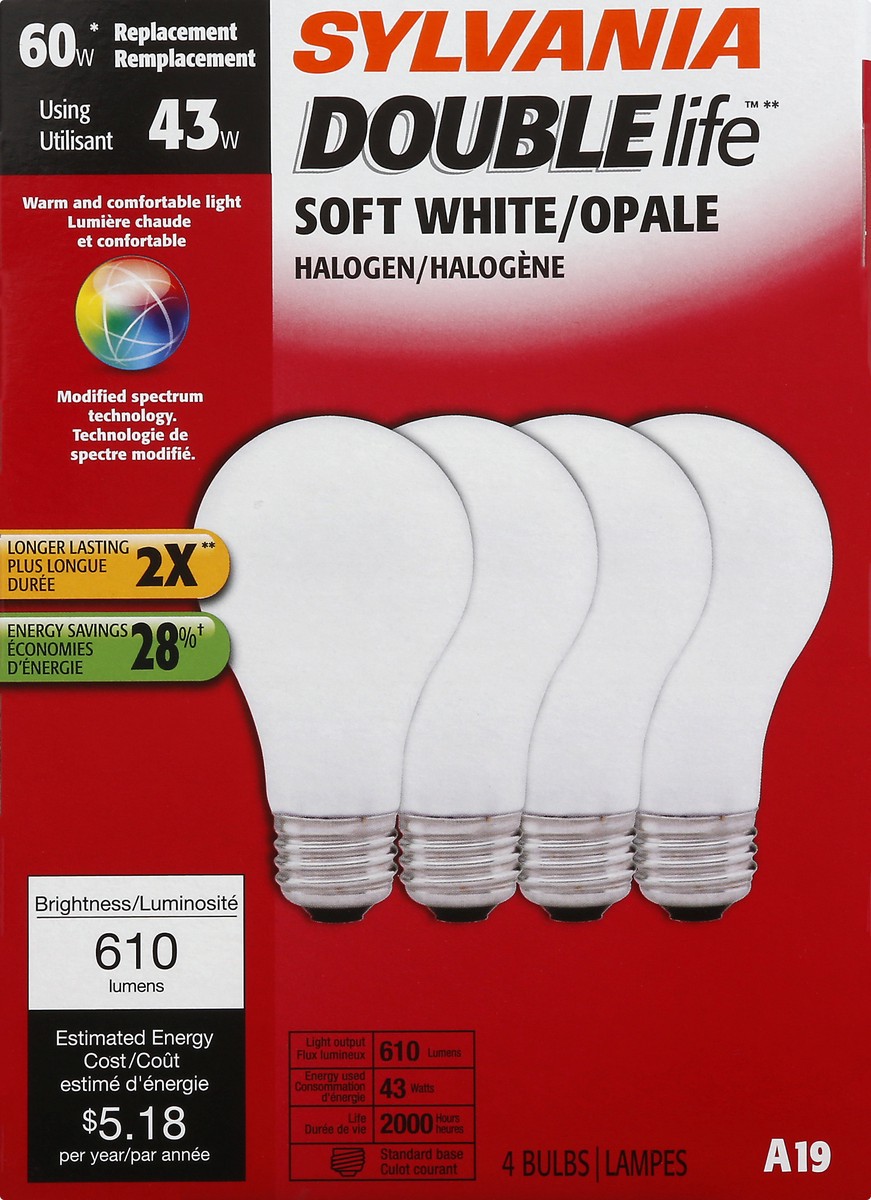 slide 6 of 9, Sylvania Light Bulbs 4.0 ea, 4 ct