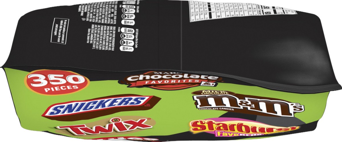 slide 2 of 6, Mixed Mars Chocolate & More Halloween Candy Variety Mix (M&M'S, SNICKERS, TWIX, STARBURST & SKITTLES), 350 Pieces, 127.78 Ounce Bag, 127.78 oz