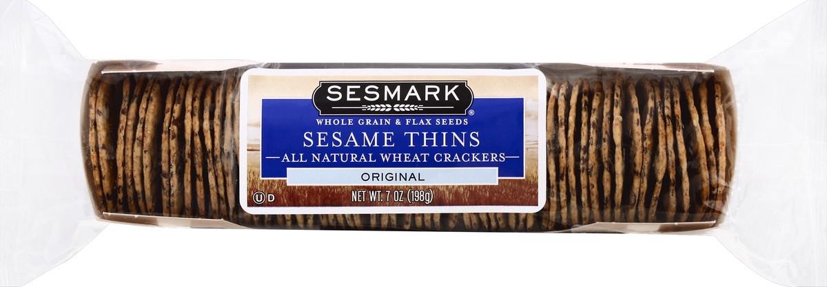 slide 4 of 4, Sesmark Sesame Thins, 7 oz