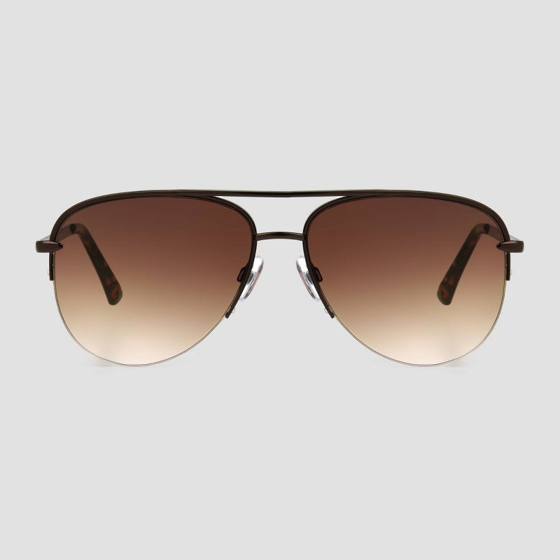 slide 1 of 2, Women's Tortoise Shell Print Aviator Sunglasses - Universal Thread™ Light Brown: Scratch-Resistant, UV Protection, 1 ct