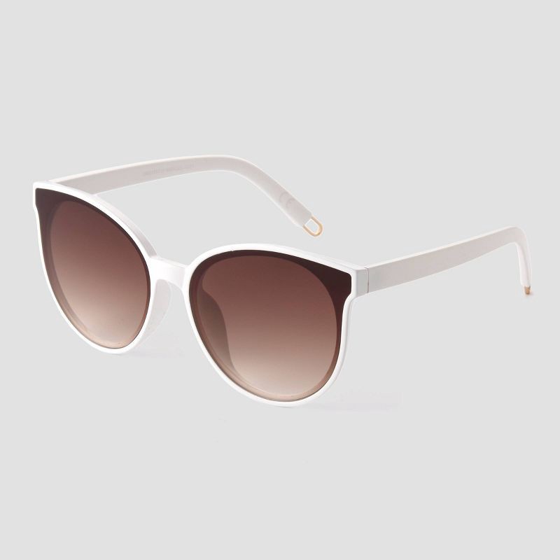 slide 2 of 2, Women's Round Sunglasses - Universal Thread™ Off White, 1 ct